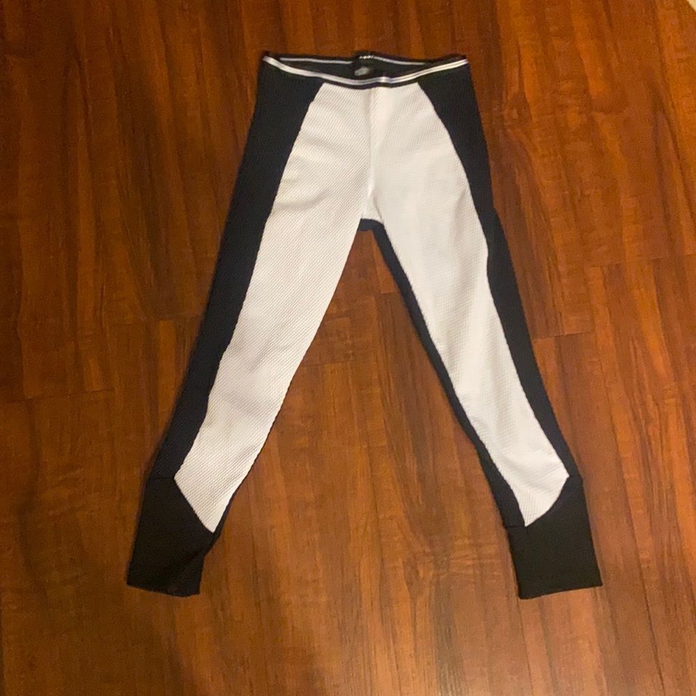 Cropped Planet Blue Legging Ribbed Black & Small